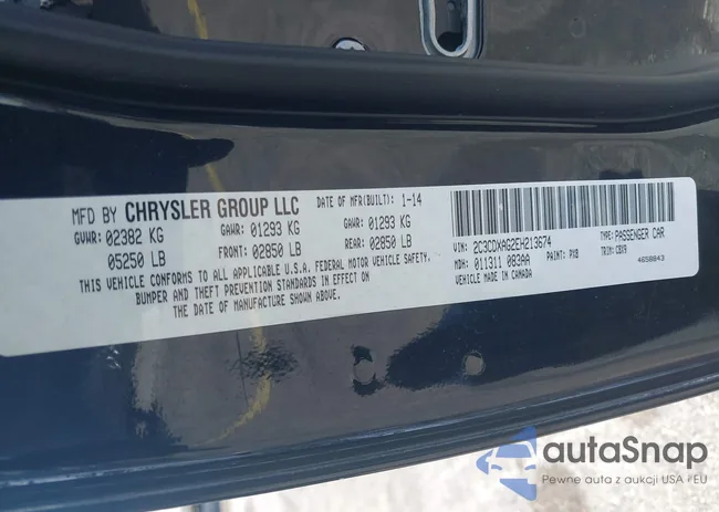 2C3CDXAG2EH213674: 43780250