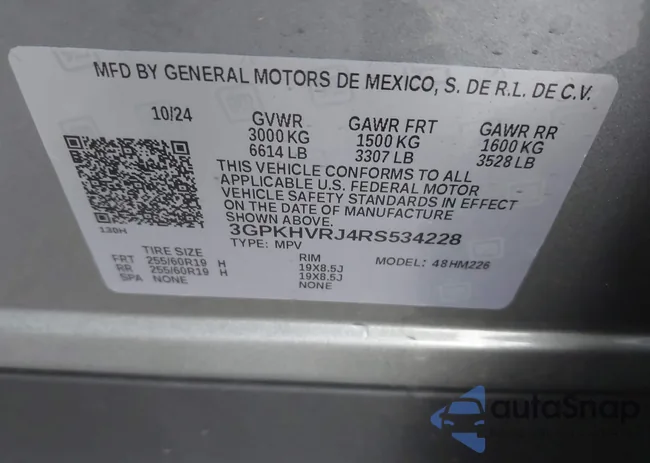 3GPKHVRJ4RS534228: 43780328