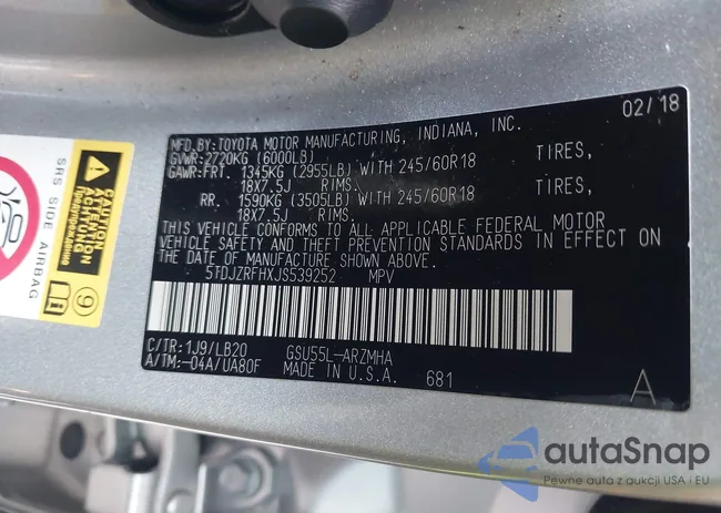 5TDJZRFHXJS539252: 43780375