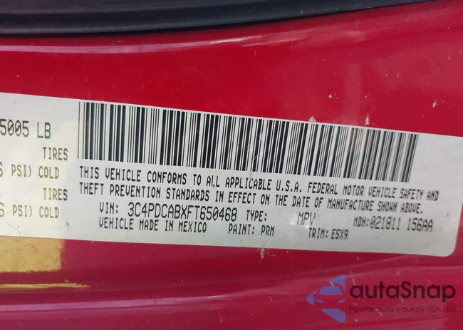 3C4PDCABXFT650468: 43780422