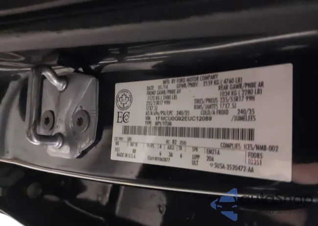 1FMCU0G92EUC12089: 43781186