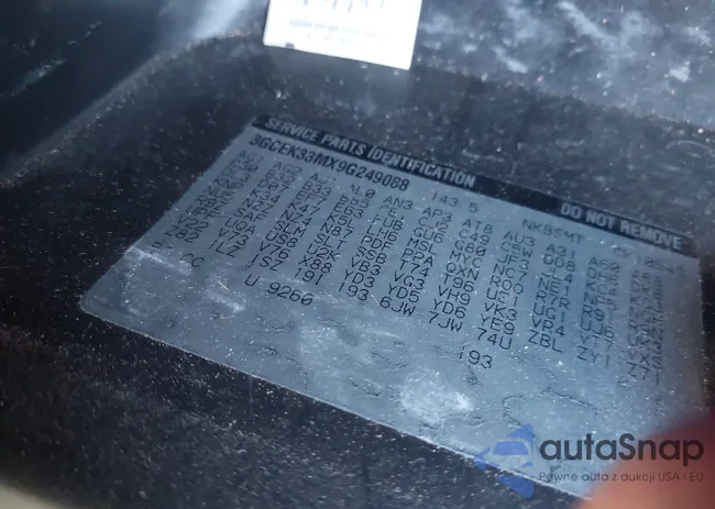 3GCEK33MX9G249088: 43781297