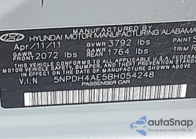 5NPDH4AE5BH054248: 43781316