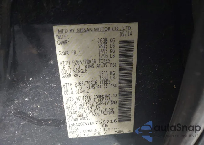 1N6AD0EV7EN755716: 43781414