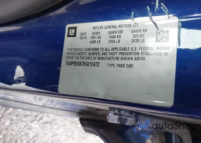 1G4PR5SK7E4216472: 43781487