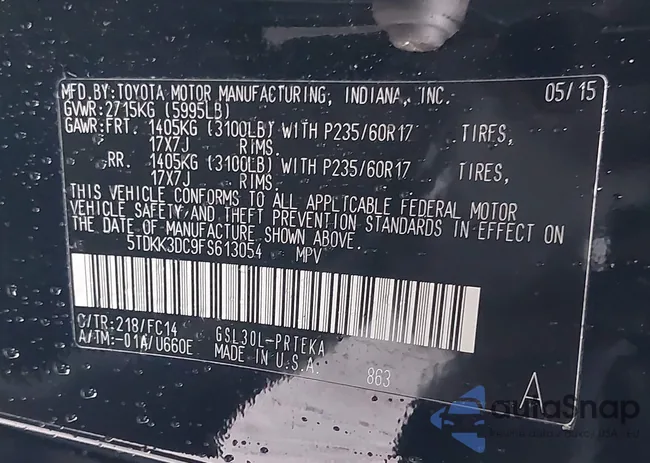 5TDKK3DC9FS613054: 43781495