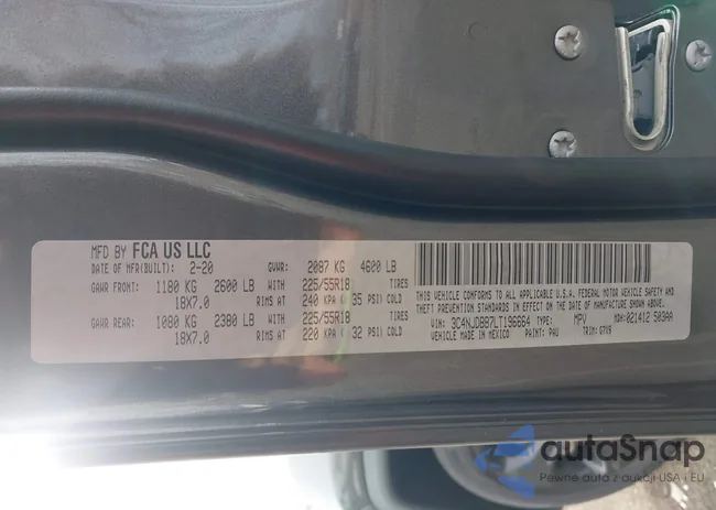 3C4NJDBB7LT196664: 43781543