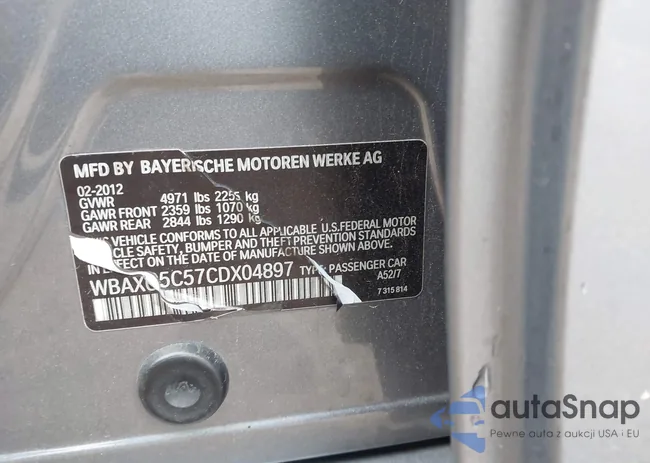 WBAXG5C57CDX04897: 43780678