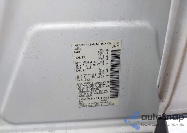 5N1AZ2AS3LN161953: 43780726