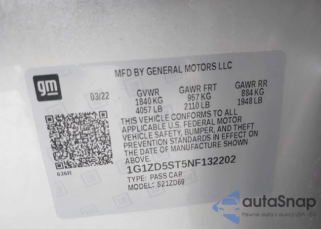 1G1ZD5ST5NF132202: 43780761