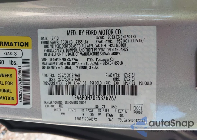 1FA6P0H70E5376267: 43781996