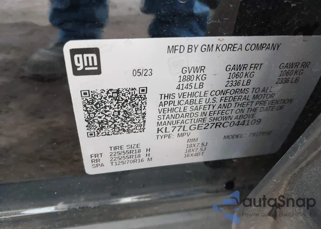 KL77LGE27RC044109: 43782195