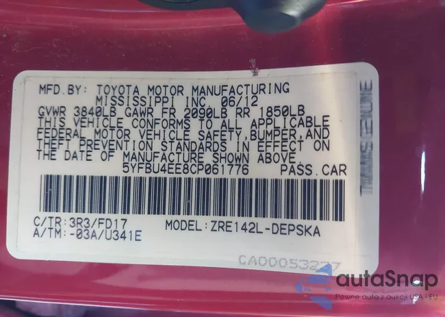 5YFBU4EE8CP061776: 43782214