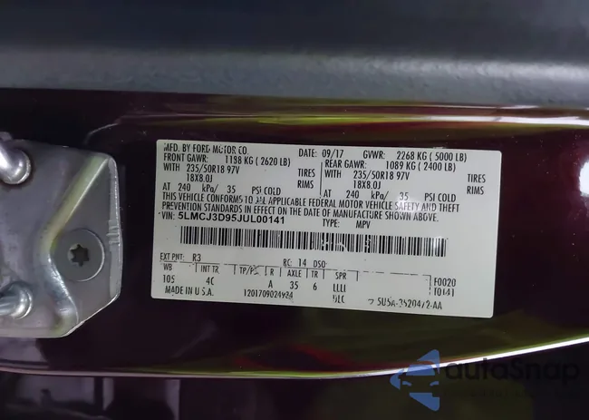 5LMCJ3D95JUL00141: 43782312