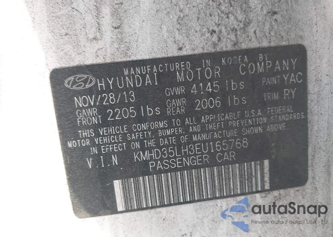 KMHD35LH3EU165768: 43782359