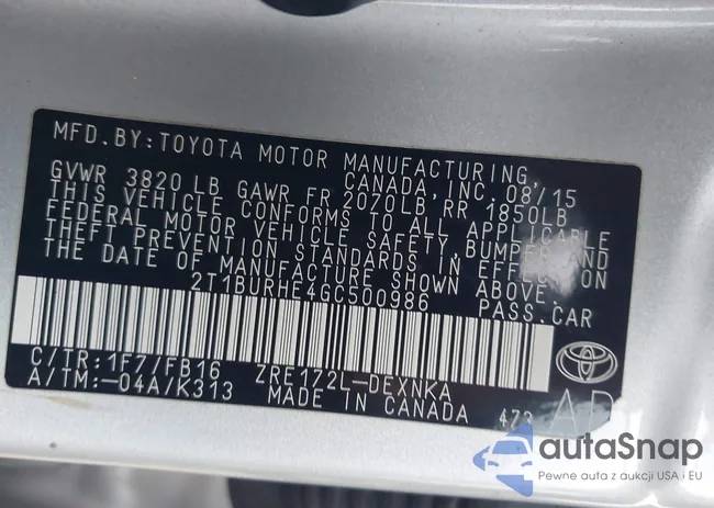 2T1BURHE4GC500986: 43782516