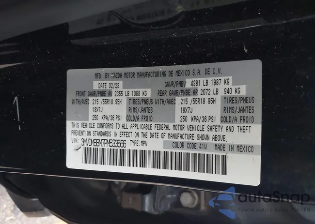 3MVDMBBM7PM533566: 43781648