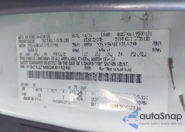 1FBZX2ZM6GKB11210: 43781653