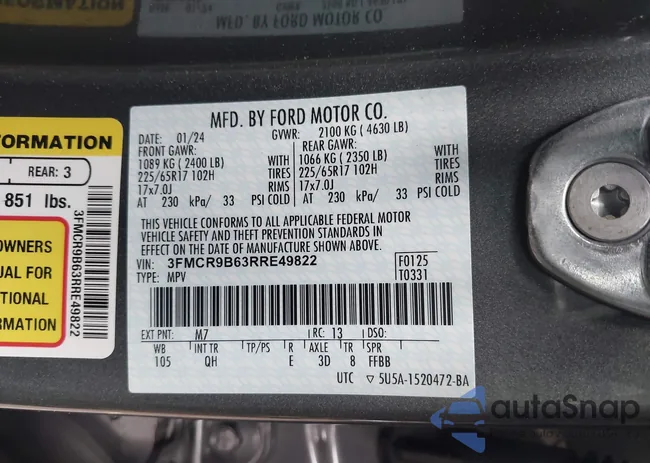 3FMCR9B63RRE49822: 43781797