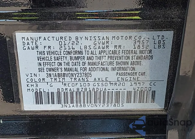 3N1AB8BV0NY237805: 43781842