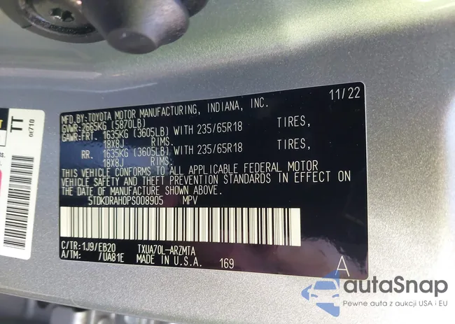 5TDKDRAH0PS008905: 43781861