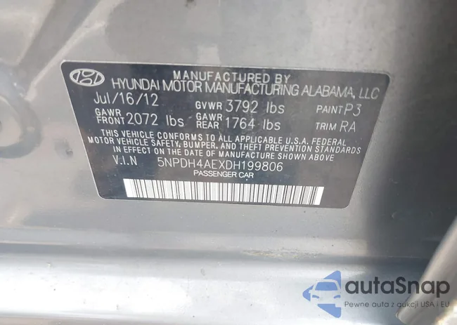 5NPDH4AEXDH199806: 43783120