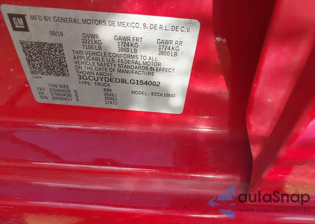 3GCUYDED8LG154002: 43783184