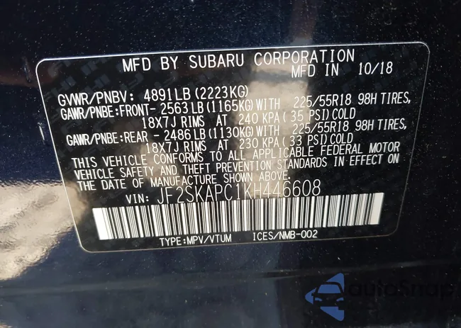 JF2SKAPC1KH446608: 43783236