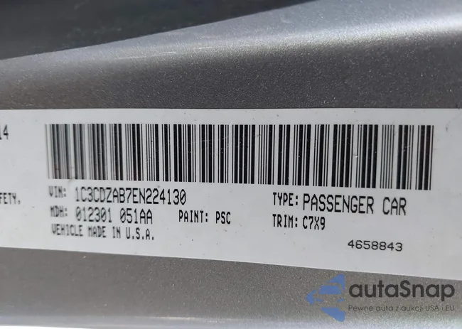 1C3CDZAB7EN224130: 43783275
