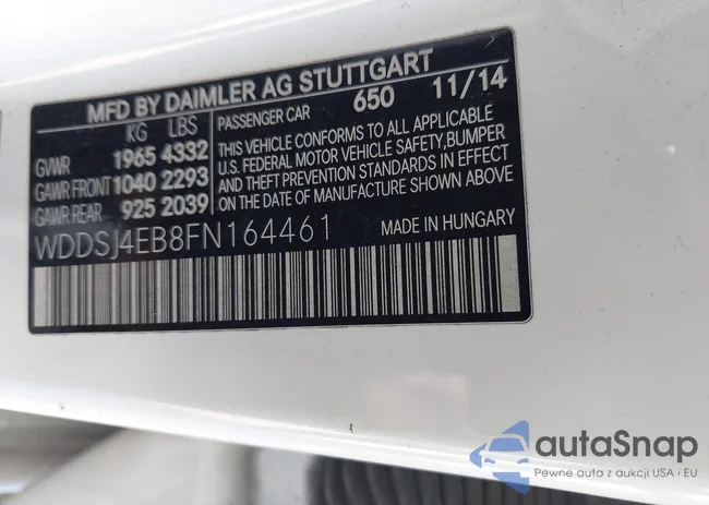 WDDSJ4EB8FN164461: 43783324