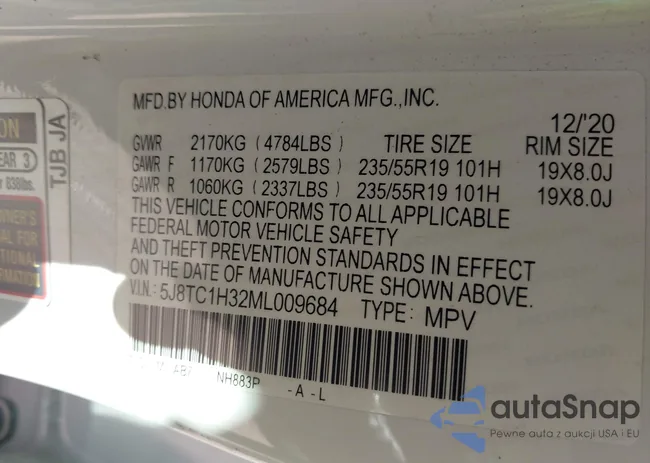 5J8TC1H32ML009684: 43783421