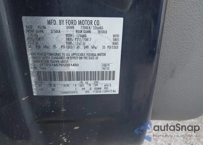 1FTPX14576NB61480: 43783495