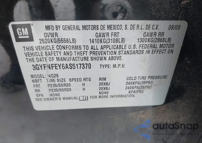 3GYFNFEY6AS517370: 43782608