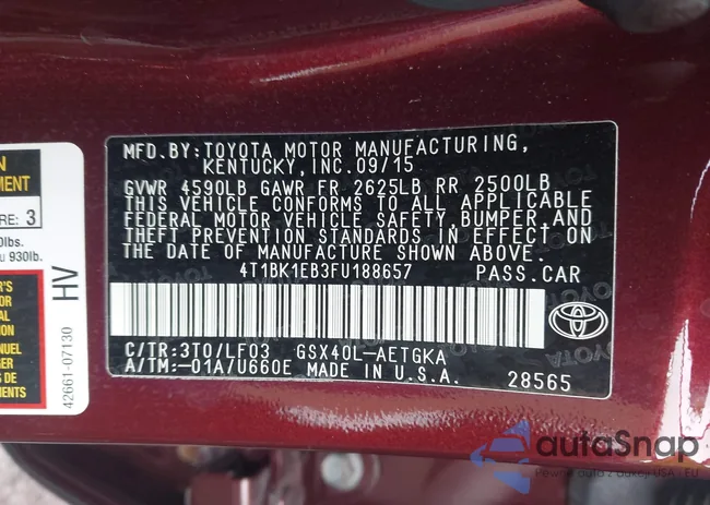 4T1BK1EB3FU188657: 43782915