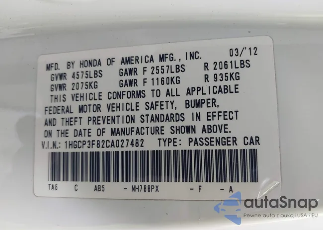 1HGCP3F82CA027482: 43784051