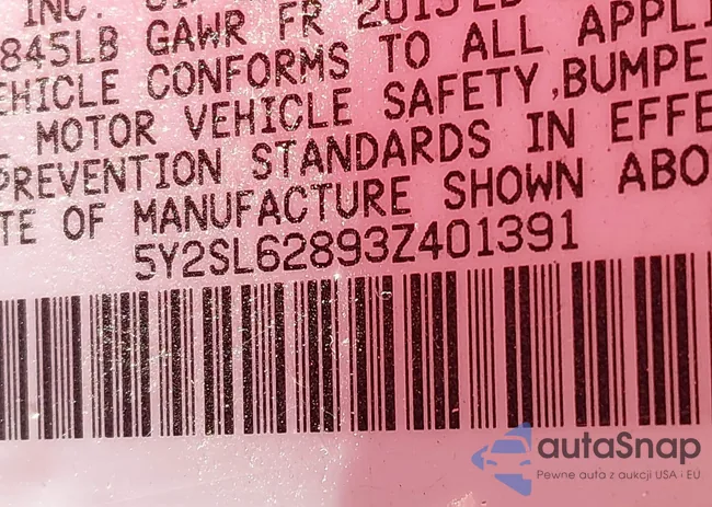 5Y2SL62893Z401391: 43784052