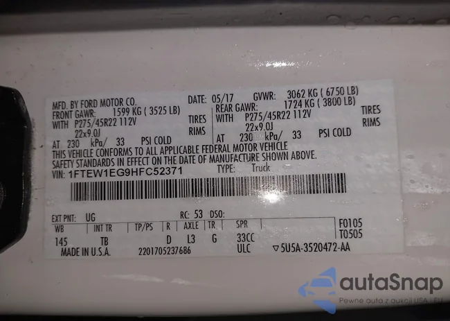 1FTEW1EG9HFC52371: 43784408