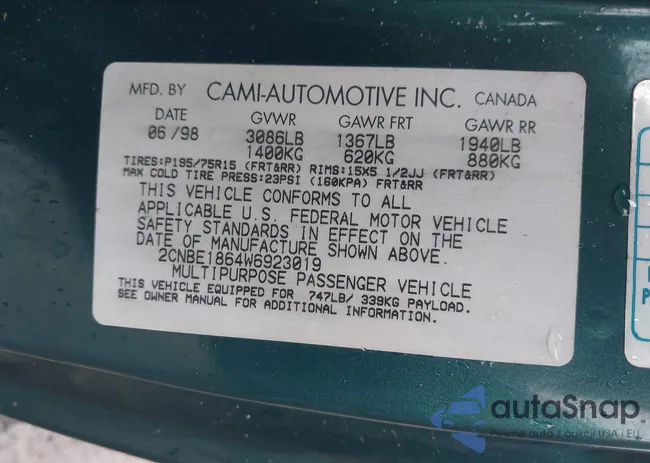 2CNBE1864W6923019: 43784505