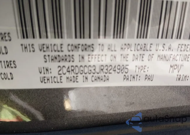 2C4RDGCG3JR324905: 43784532