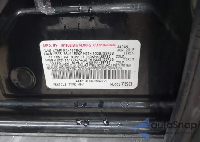 JA4AZ3A36GZ004655: 43784537