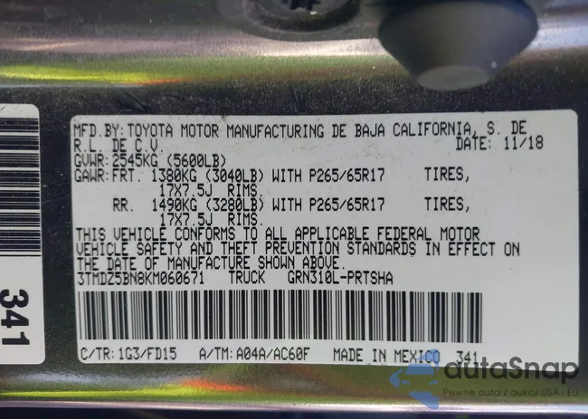 3TMDZ5BN8KM060671: 43783705