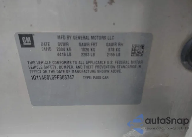 1G11A5SL5FF303747: 43783909