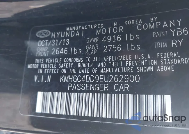 KMHGC4DD9EU262900: 43784963