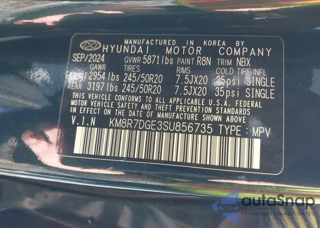 KM8R7DGE3SU856735: 43785018