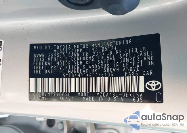 5YFB4MDEXRP176406: 43785463