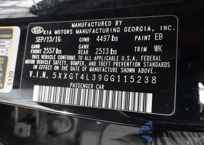 5XXGT4L39GG115238: 43784699