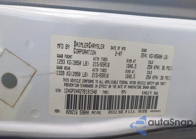 1D4GP24R27B191548: 43784896