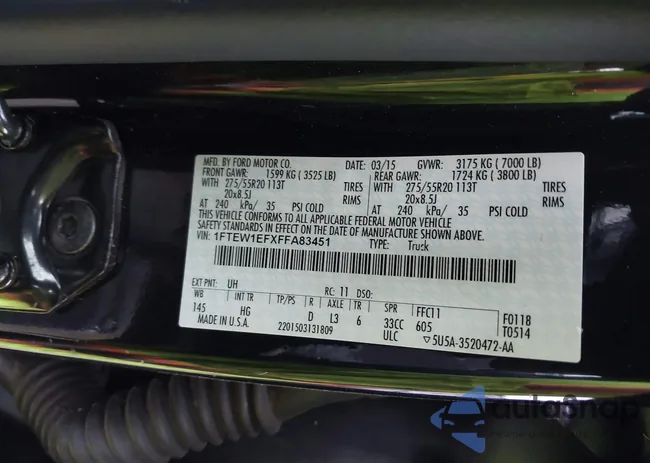 1FTEW1EFXFFA83451: 43784936