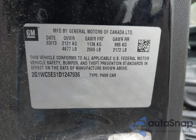 2G1WC5E31D1247936: 43784942