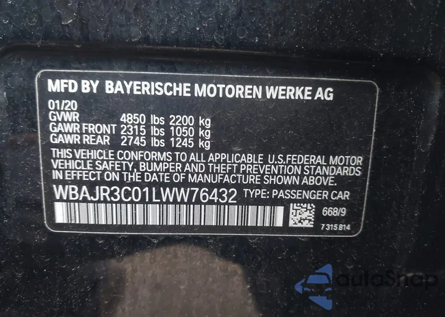 WBAJR3C01LWW76432: 43786080